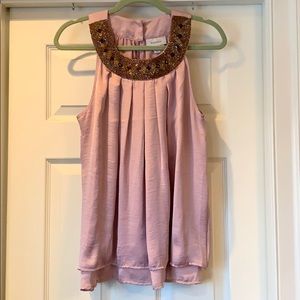 Beaded collar halter top